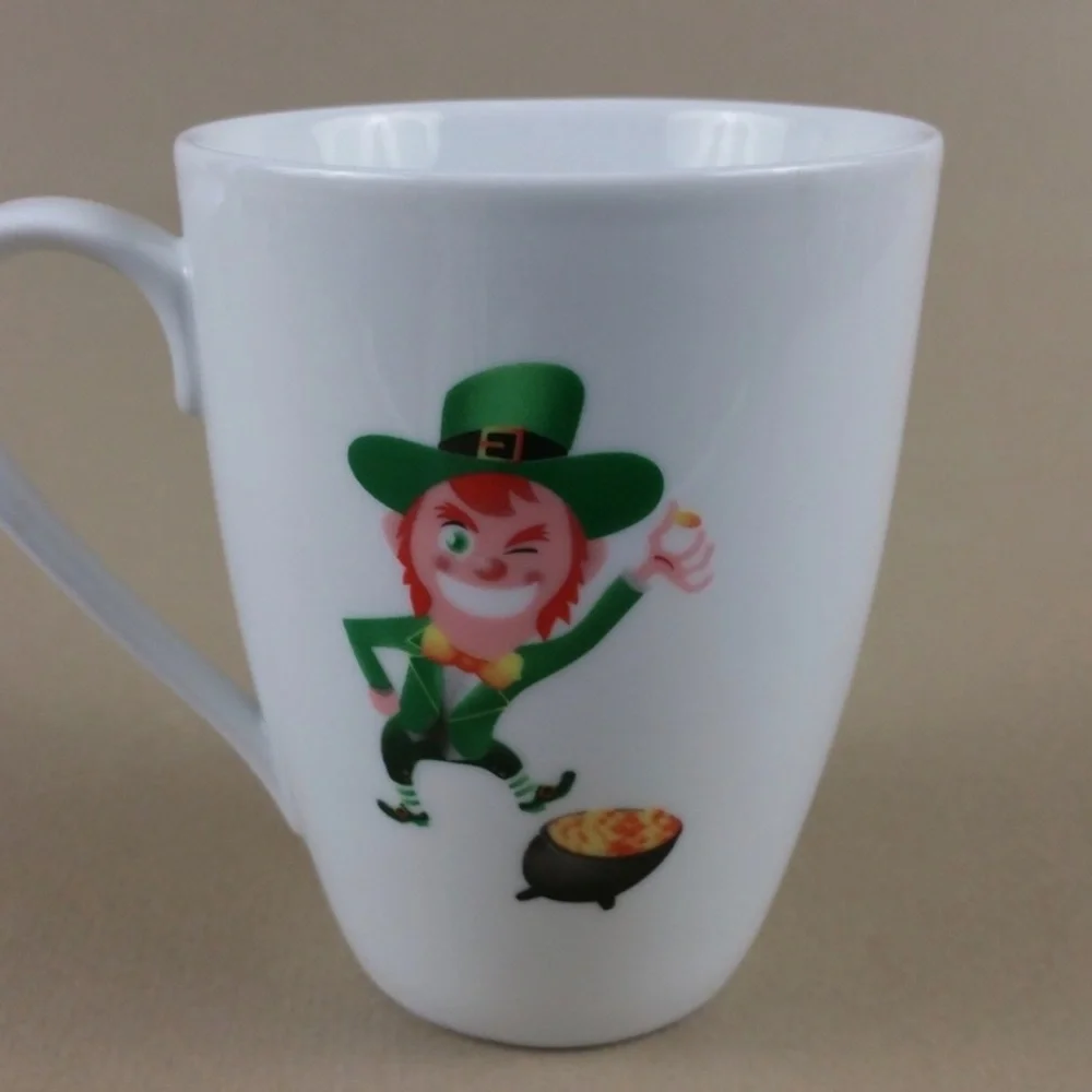 blarney irish coffee mug cup leprechaun shamrock porcelain (set of 4) - Picture 4 of 10